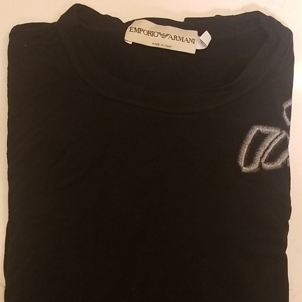 Mens emporio armani long sleeve crew neck tshirt
